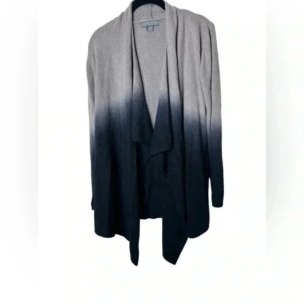 BAREFOOT DREAMS CozyChic Lite Ombre Calypso Wrap Cardigan Loden Carbon S/M - Picture 10 of 16